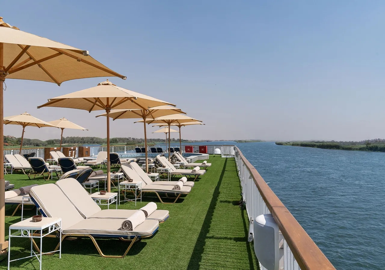 Sun deck of the Jaz Elite Viceroy Nile Cruise Nile cruise
